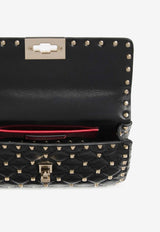 Valentino Small Rockstud Spike Leather Crossbody Bag Black 8W2B0123NAP 0NO