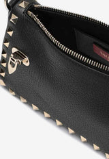 Valentino Small Rockstud Grained Leather Shoulder Bag Black 8W2B0J47VSF 0NO