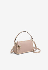 Valentino Small Rockstud Grained Leather Shoulder Bag Powder 8W2B0J47VSF P45