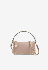 Valentino Small Rockstud Grained Leather Shoulder Bag Powder 8W2B0J47VSF P45