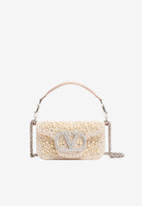 Valentino Small Locò Embellished Shoulder Bag Cream 8W2B0K53JMK DDY