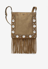 Valentino Nellcote Fringed Suede Shoulder Bag Beige 8W2B0R33JET/S_VALE-RDX