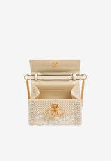 Valentino Mini VSLING Embroidered Top Handle Bag Butter 8W2B0R91PFT A1F