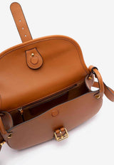 Valentino Small Flaneuse Leather Crossbody Bag Brown 8W2B0T06FEF WU1
