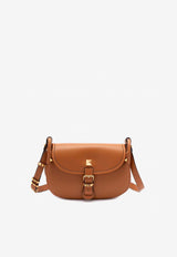 Valentino Small Flaneuse Leather Crossbody Bag Brown 8W2B0T06FEF WU1