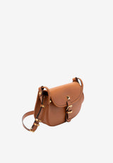 Valentino Small Flaneuse Leather Crossbody Bag Brown 8W2B0T06FEF WU1