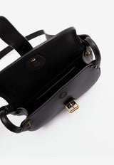 Valentino Small Flaneuse Leather Crossbody Bag Black 8W2B0T08FEF 0NO