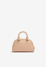Valentino Mini VLogo Signature Bowling Bag Beige 8W2P0AX7SNP WRP