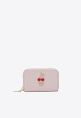 Valentino VLogo Leather Wallet Pink