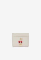 Valentino Cherryfic Grained Leather Cardholder Ivory 8W2P0AY1WGX/S_VALE-I16