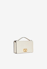 Valentino VLogo Signature Leather Chain Clutch Ivory 8W2P0W42SNP I16