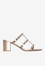Valentino Rockstud 60 Metallic Leather Mules Metallic 8W2S0C47JXH S69