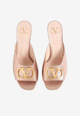 Valentino VLogo 85 Laminated Leather Mules Rose Gold 8W2S0NQ4FLQ GF9