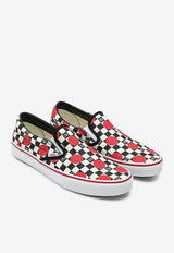 Valentino Checkerboard and Polka Dots Slip-On Sneakers  Multicolor 8W2S0NY9WHX/S_VALE-BAG