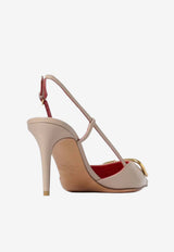 Valentino VLogo 80 Leather Slingback Pumps Powder 8W2S0R01DSH P45