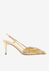 Valentino VLogo 80 Embellished Slingback Pumps Gold 8W2S0R01EGP A4W