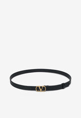 Valentino VLogo Signature Leather Belt Black 8W2T0SM7IYR/S_VALE-0NO