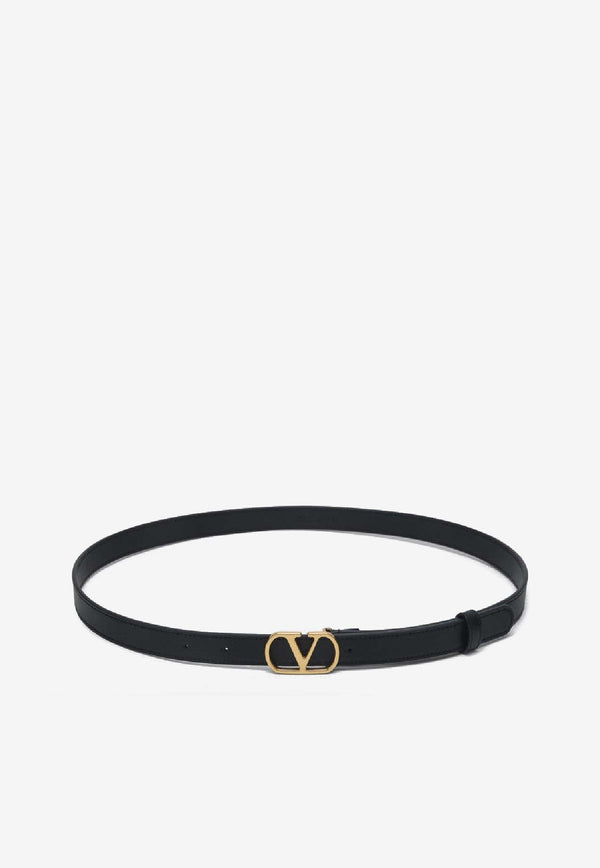 Valentino VLogo Signature Leather Belt Black 8W2T0SM7IYR/S_VALE-0NO