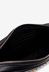 Valentino Rockstud Grained Leather Pouch Bag Black 8Y2P0AX0VTJ 0NO