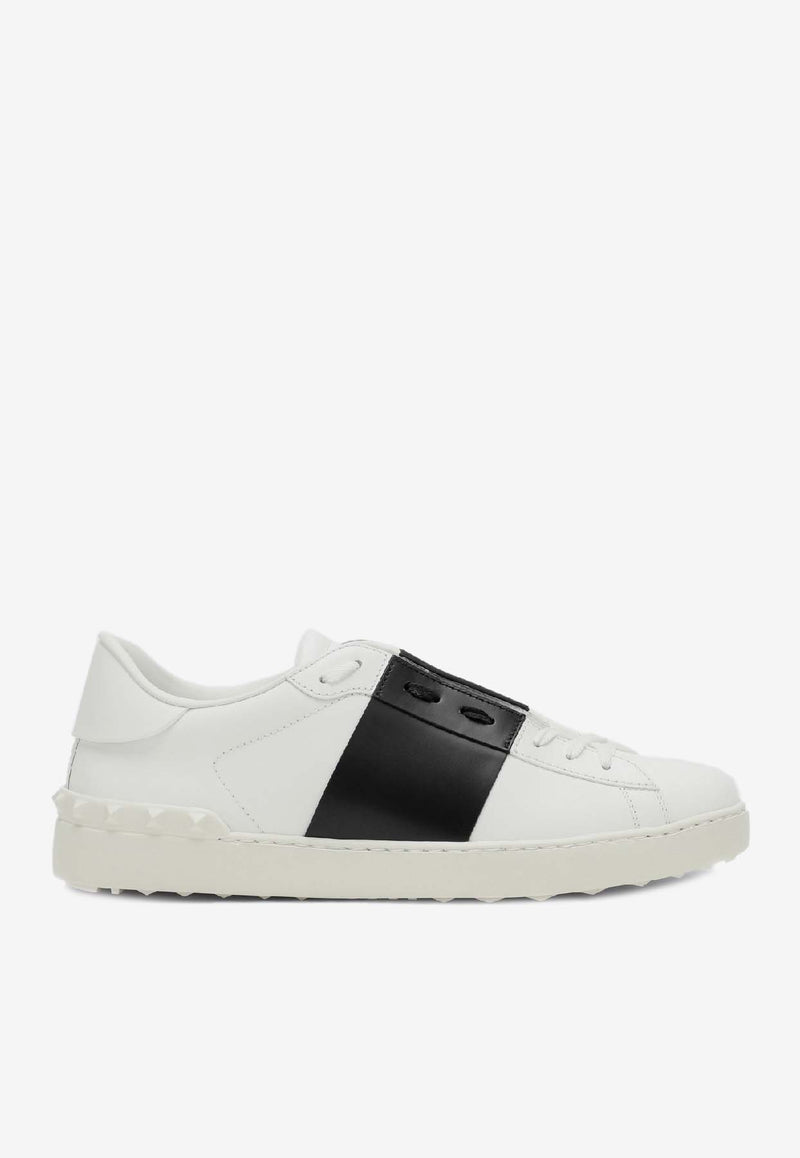 Valentino Open Leather Low-Top Sneakers  White 8Y2S0830BLU/S_VALE-A01