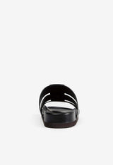 Valentino Studshield Calfskin Slides Black 8Y2S0M95BEK 0NO