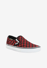 Valentino X Vans VLogo Checkerboard Slip-On Sneakers Red 8Y2S0M96HPK JV7