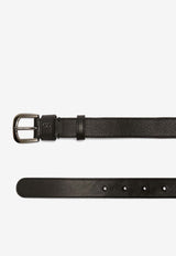 Valentino VLogo Signature Buckled Belt Black 8Y2T0SM1BXJ 0NO