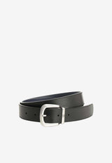 Valentino VLogo Signature Reversible Leather Belt Black 8Y2T0SU6XUG M77