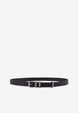 Valentino Flaneuse Belt in Shiny Calfskin Black 8Y2T0SV3BCL 0NO