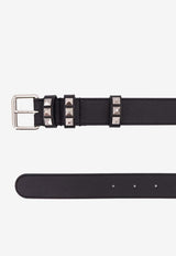 Valentino Flaneuse Belt in Shiny Calfskin Black 8Y2T0SV3BCL 0NO