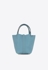 Picotin 18 in New Blue Jean Clemence with Palladium Hardware