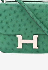Constance 18 in Vert Vertigo Ostrich Leather with Palladium Hardware