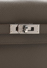 Kelly To Go Wallet in Gris Etain Epsom with Palladium Hardware