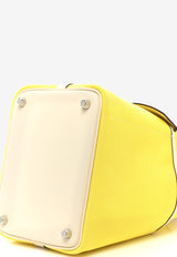 Hermès Picotin Cargo 18 in Juane Citron Toile Goeland and Nata Swift with Palladium Hardware