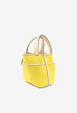 Hermès Picotin Cargo 18 in Juane Citron Toile Goeland and Nata Swift with Palladium Hardware