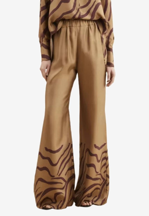 Raquel Diniz Sofia Zebra Print Wide-Leg Pants Beige 9003004 NSS0020 00630_002_BEIGE