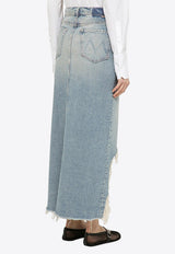 MOTHER The Ditcher Maxi Super Frayed Skirt Blue 90451-1085DE/O_MOTH-AYF