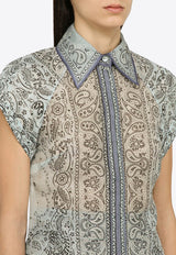 Zimmermann Printed Buttoned Silk-Blend Shirt 9161TMAT/O_ZIMM-BLUBA