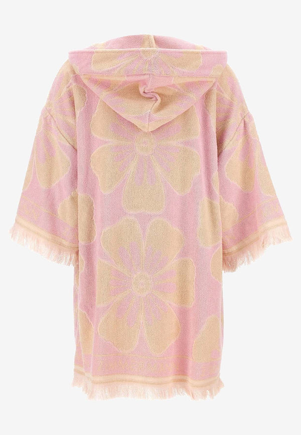 Zimmermann Pop Hooded Towel Mini Dress 9386DSS244PINK