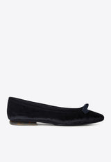 Loro Piana Primula Velvet Ballet Flats Black FAQ9731VI/S_LORO-8000