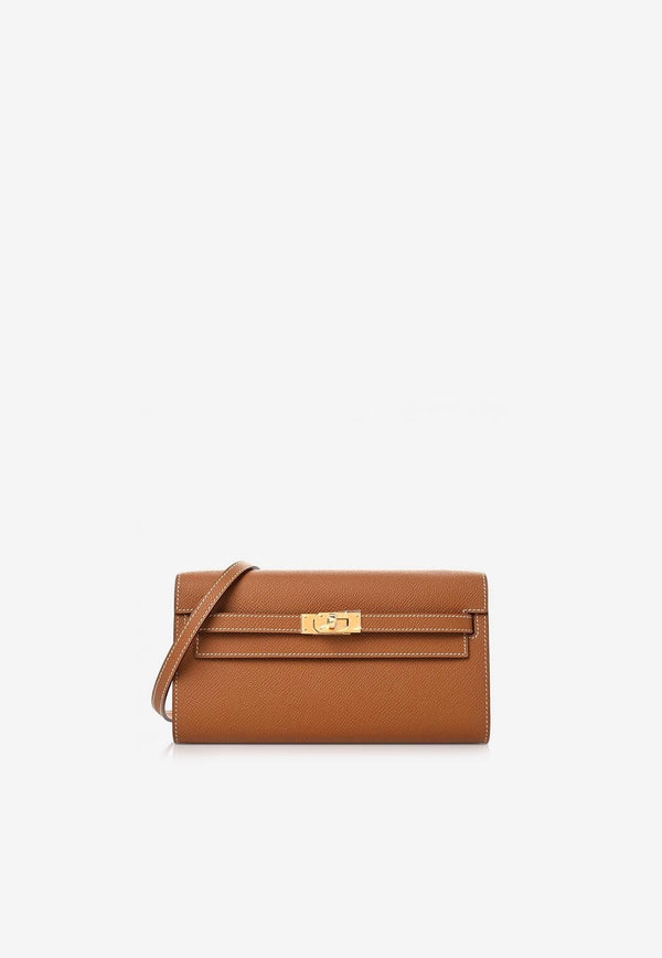 Hermès Kelly To Go Wallet in Gold Epsom with Gold Hardware