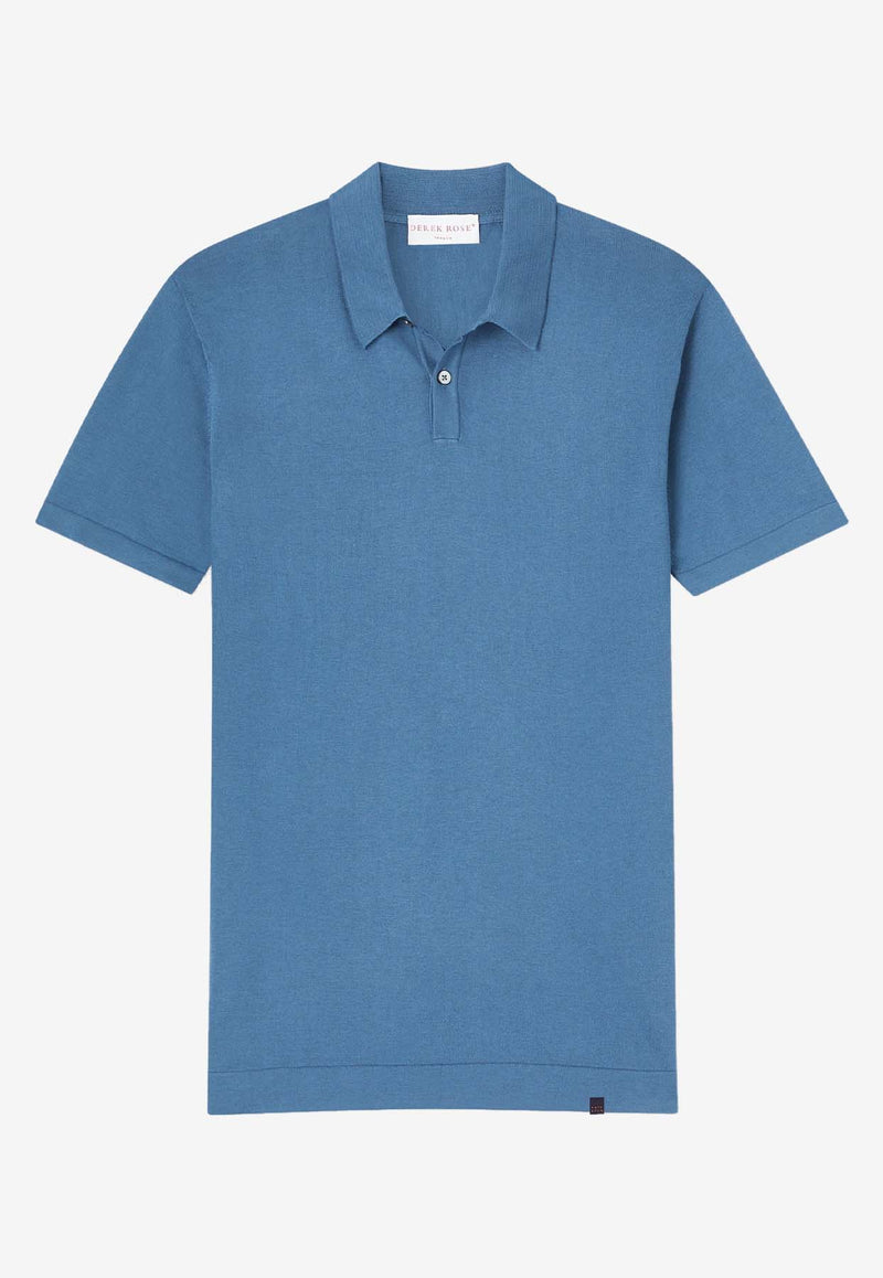 Derek Rose Jacob Sea Island Polo T-shirt Blue 9850-JACO002BLUBLUE