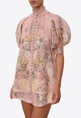 Zimmermann Waverly Floral Print Blouse Pink 9920TSS243PINK