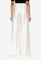 Zimmermann Harmony Wide-Leg Satin Pants White 9978PS242WHITE