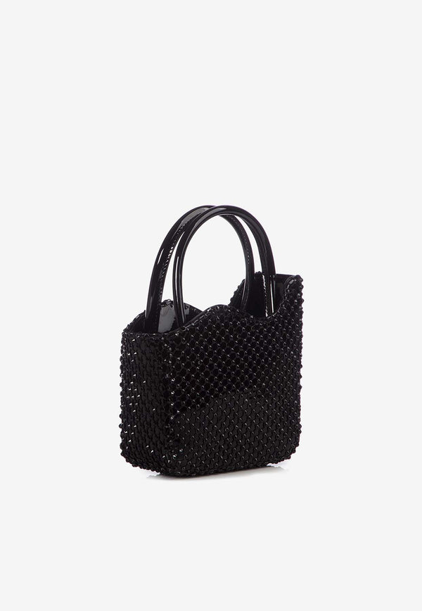 Le Silla Mini Ivy Crystal-Embellished Top Handle Bag 9979UBAGXXXXCAY 933 Black