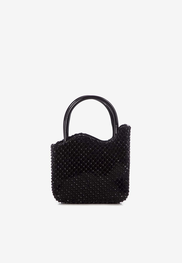 Le Silla Mini Ivy Crystal-Embellished Top Handle Bag 9979UBAGXXXXCAY 933 Black