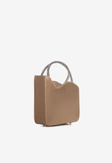 Le Silla Mini Ivy Crystal Satin Top Handle Bag Gold 9981UBAGXXXXSAT 901