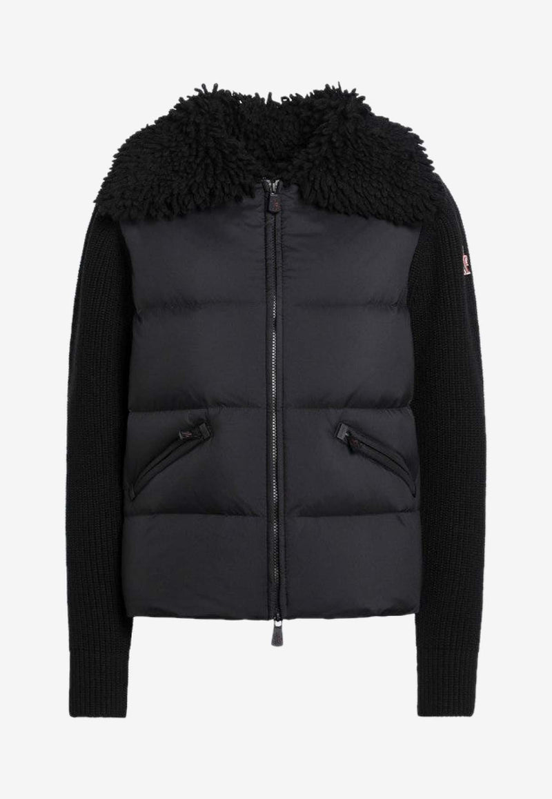 Moncler Grenoble Padded Wool Cardigan Black 9B00004M1131/R_MONGR-999