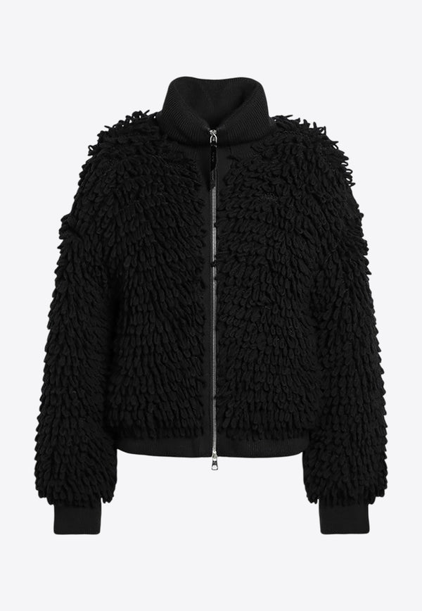 Moncler Wool-Blend Zip-Up Cardigan 9B00004M6567/R_MONGE-999