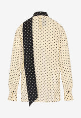 Valentino Polka Dots Blouse with Side Bow Multicolor 9B3AEC609DW R8E